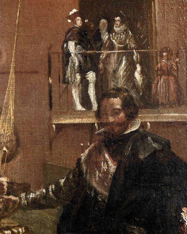 Diego Velazquez Duke and the royal family on the balcony looking on